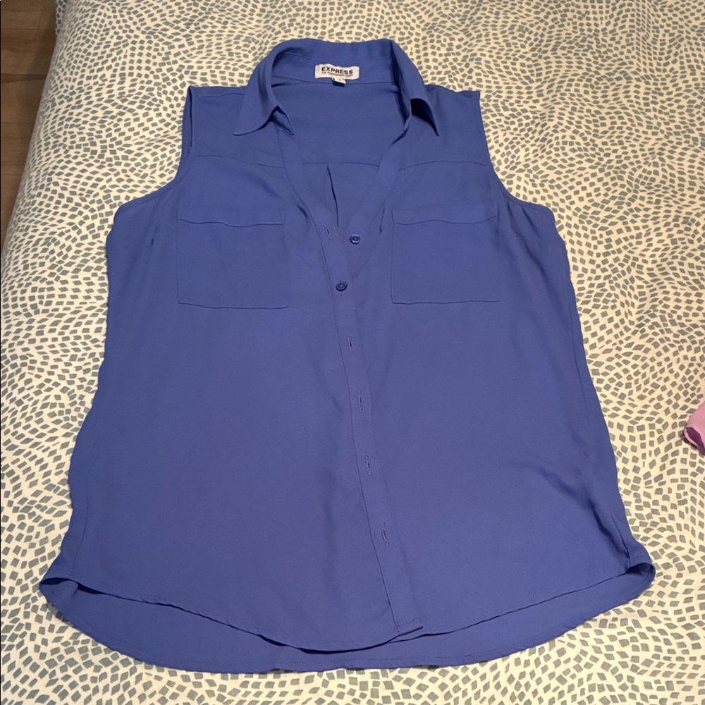 Express Women's Sleeveless Portofino Blouse Set - Blue, Lilac, Black - Picture 2 of 13